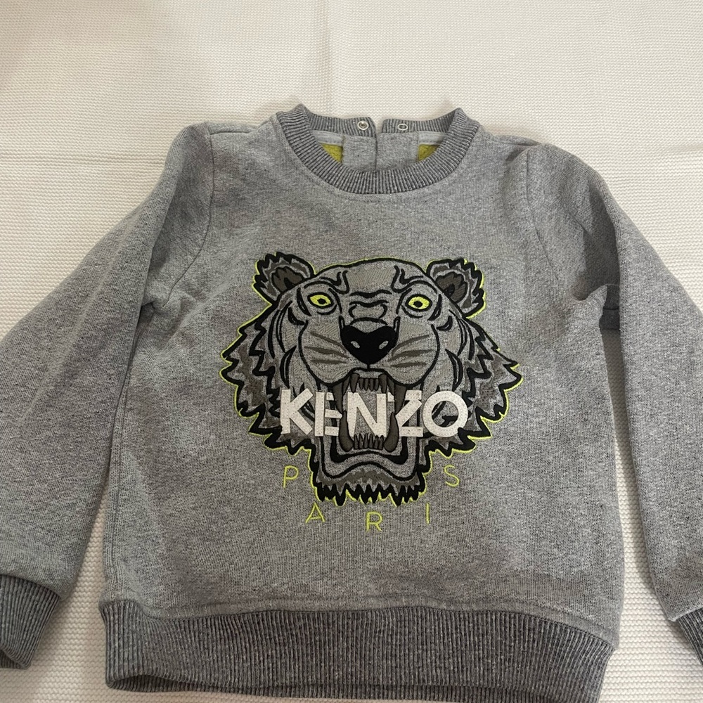 Kenzo Kids Boys Grey Tiger Sweatshirt - Size: 9 Month Infant